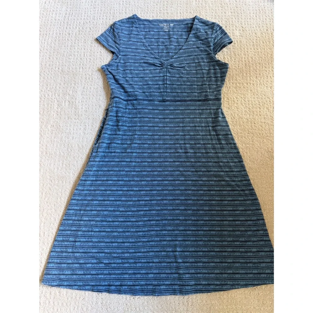 Toad&Co Dress Womens Medium Blue Patterned Gorpcore A-Line
